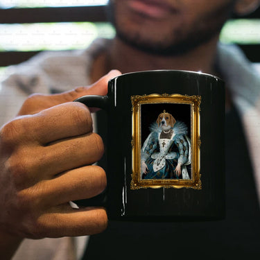 Personalized Dog Gift Idea - Royal Dog's Portrait 38 For Dog Lovers - Black Mug